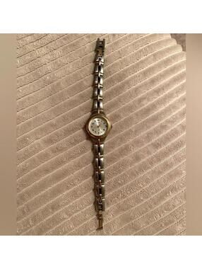 Vintage Fossil F2 Date Watch 2 Tone